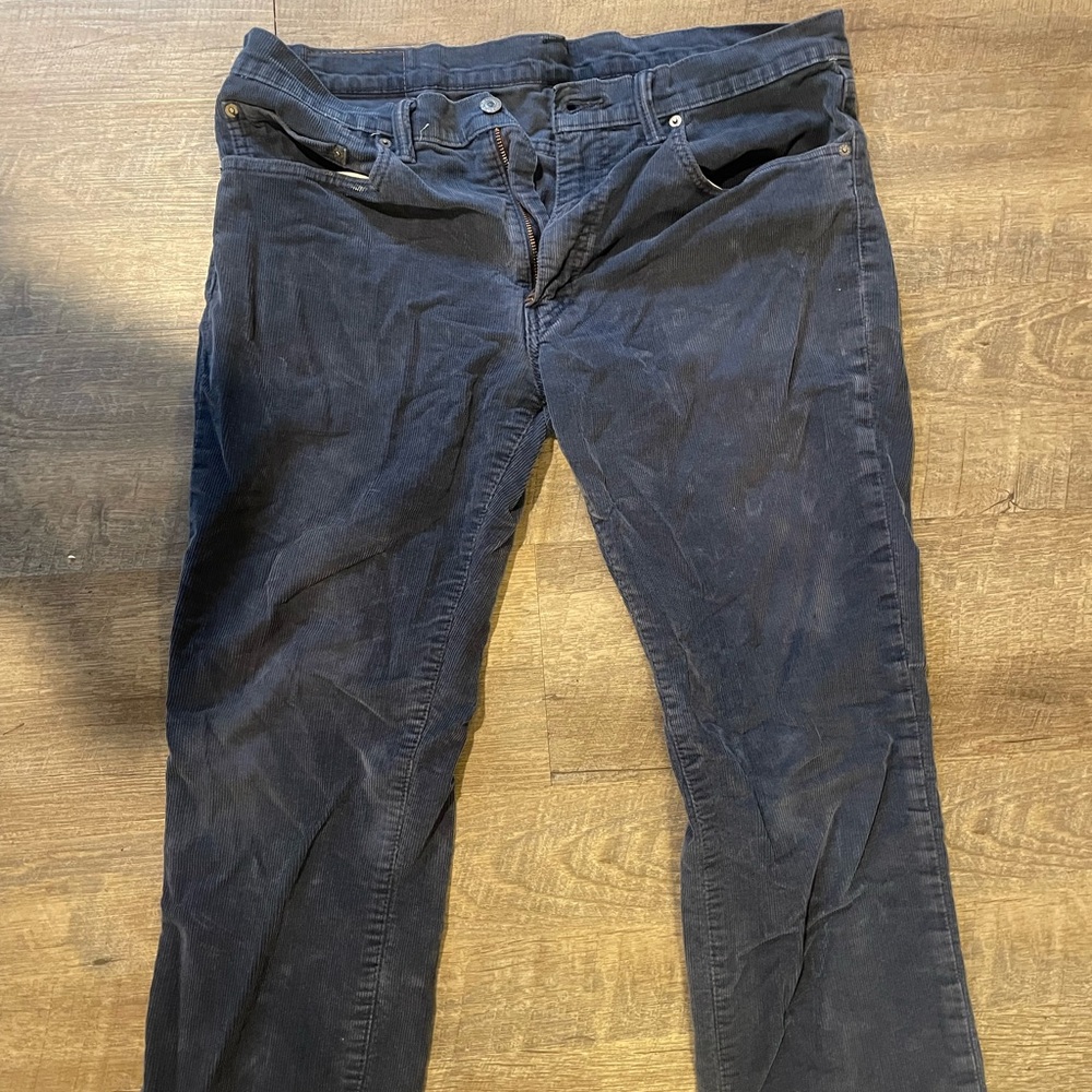 Corduroy Navy Pants